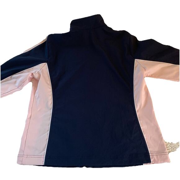 SJB Active Woman's Full Zip Windbreaker Jacket Pockets Blue & Pink Size Large - Picture 8 of 16